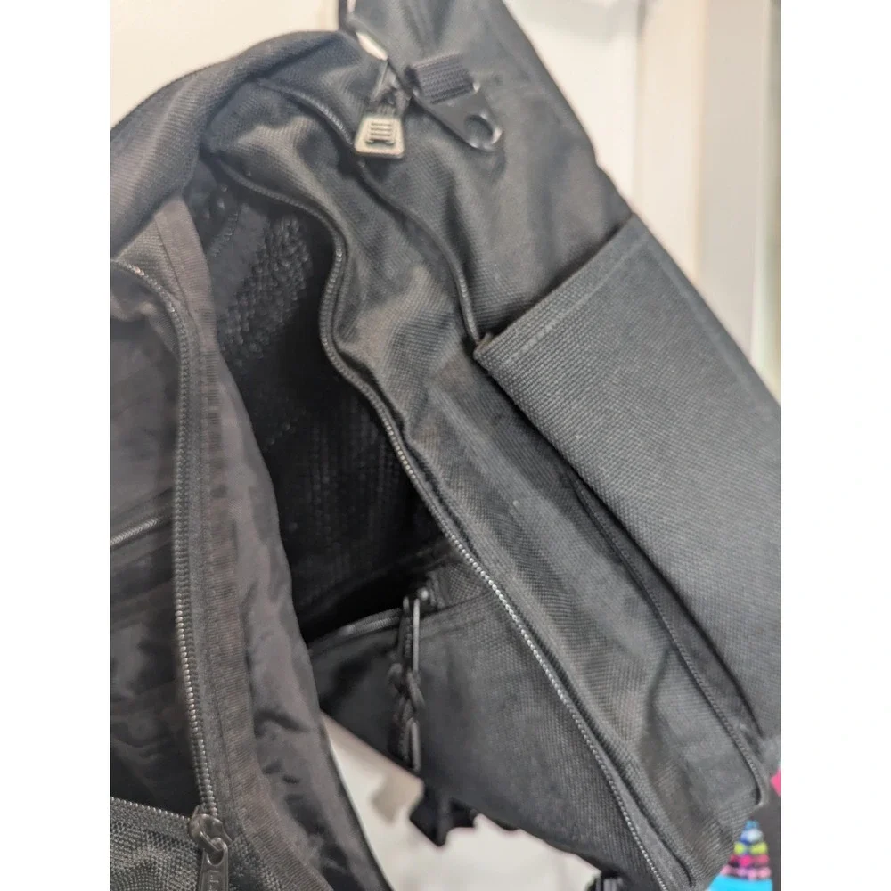 L. L. Bean Backpack Big Black Nylon Comfort Carry Laptop Back Pack 30L School